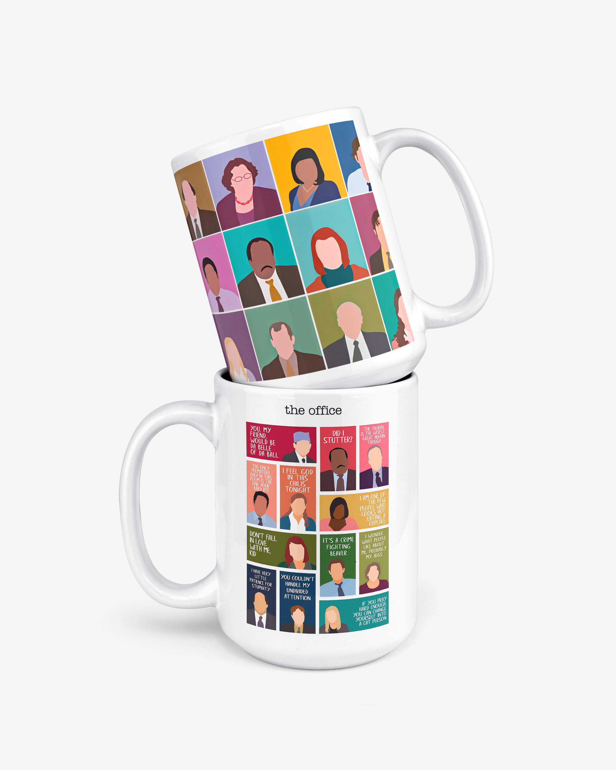 Set 2 Tazas The Office Personajes + Frases