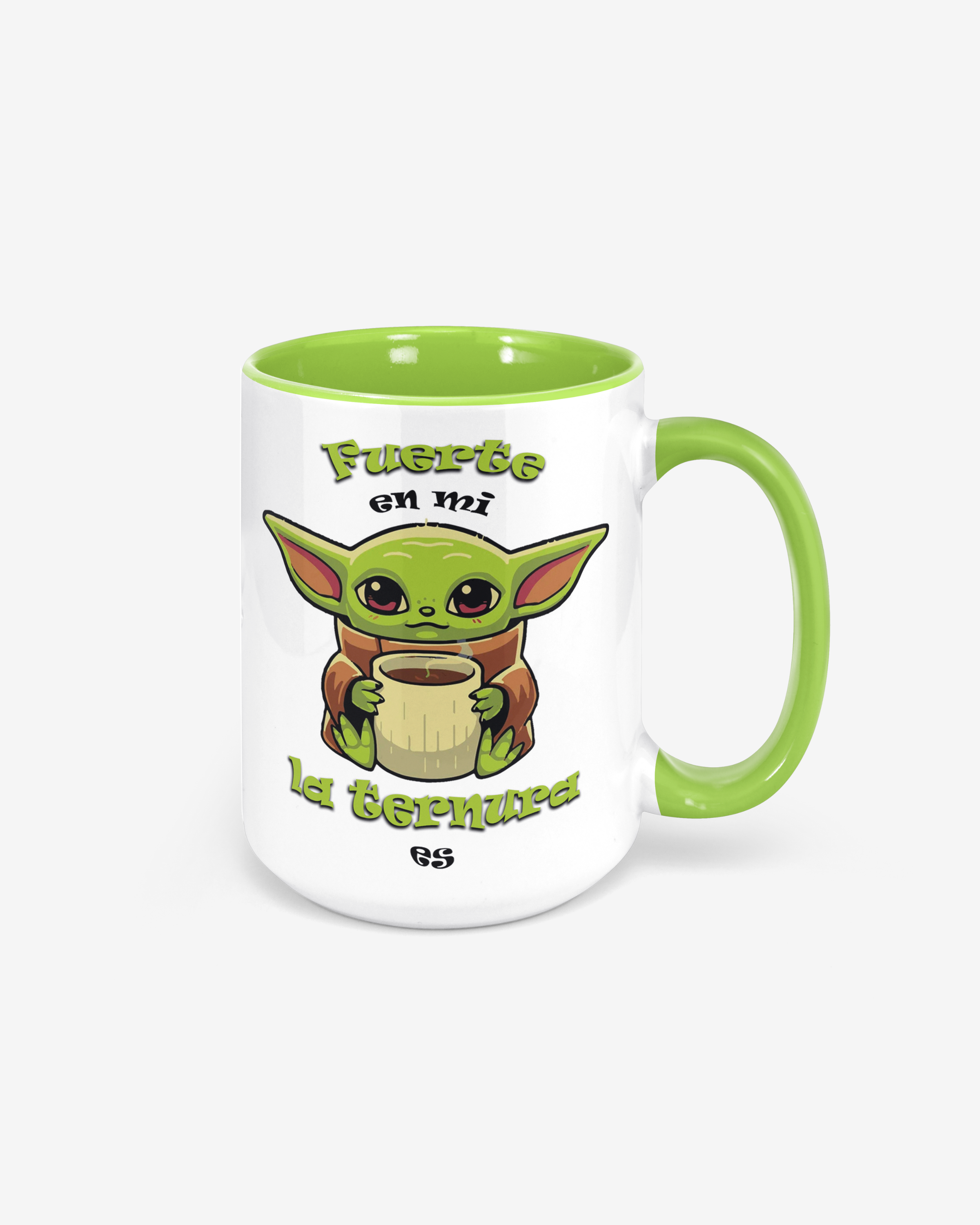Taza Baby Yoda Grogu "Fuerte en Mí La Ternura Es"