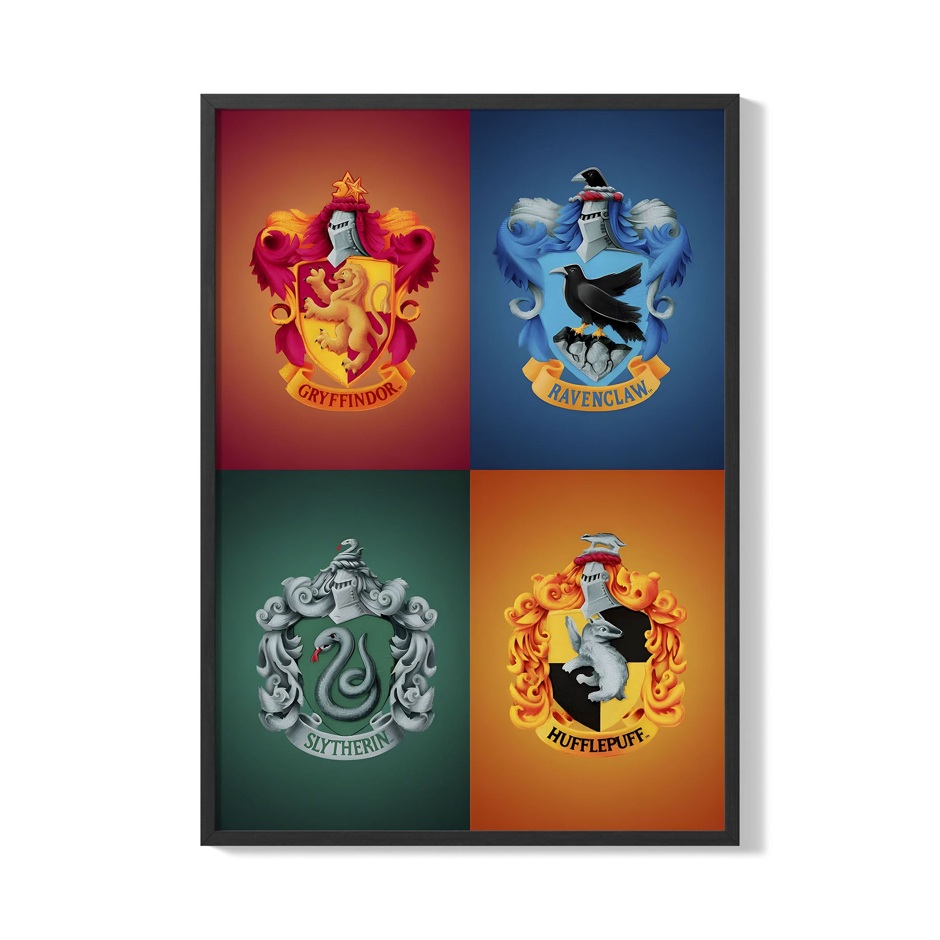 Poster Casas Hogwarts Harry Potter