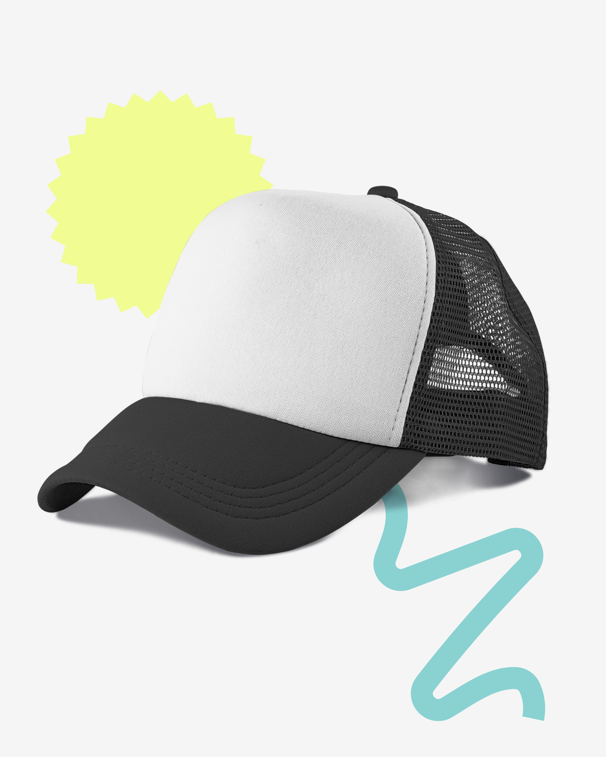 Jockey personalizado estilo trucker con diseño en la parte frontal

