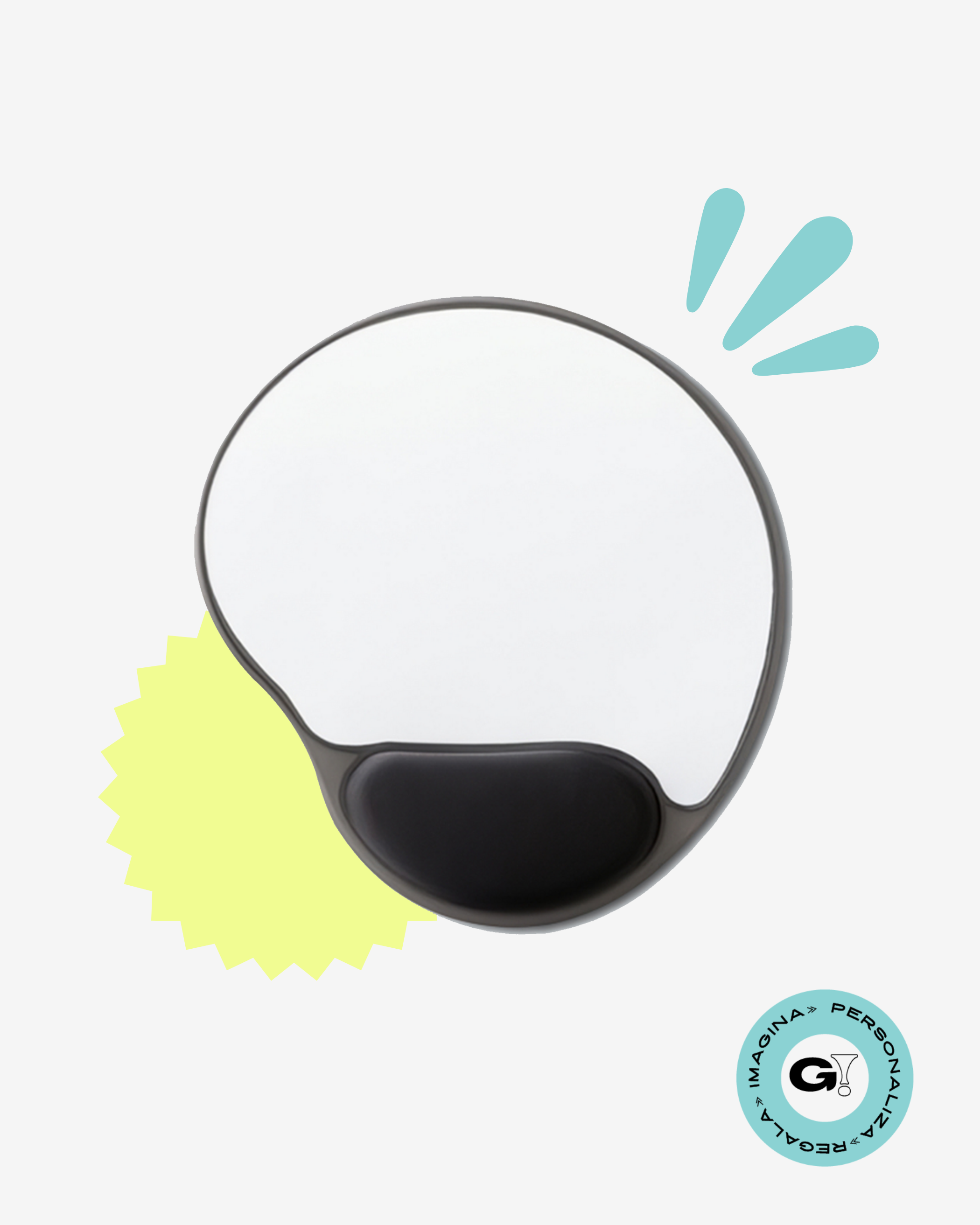 Mouse pad ergonómico personalizado con reposamuñecas de gel y base antideslizante