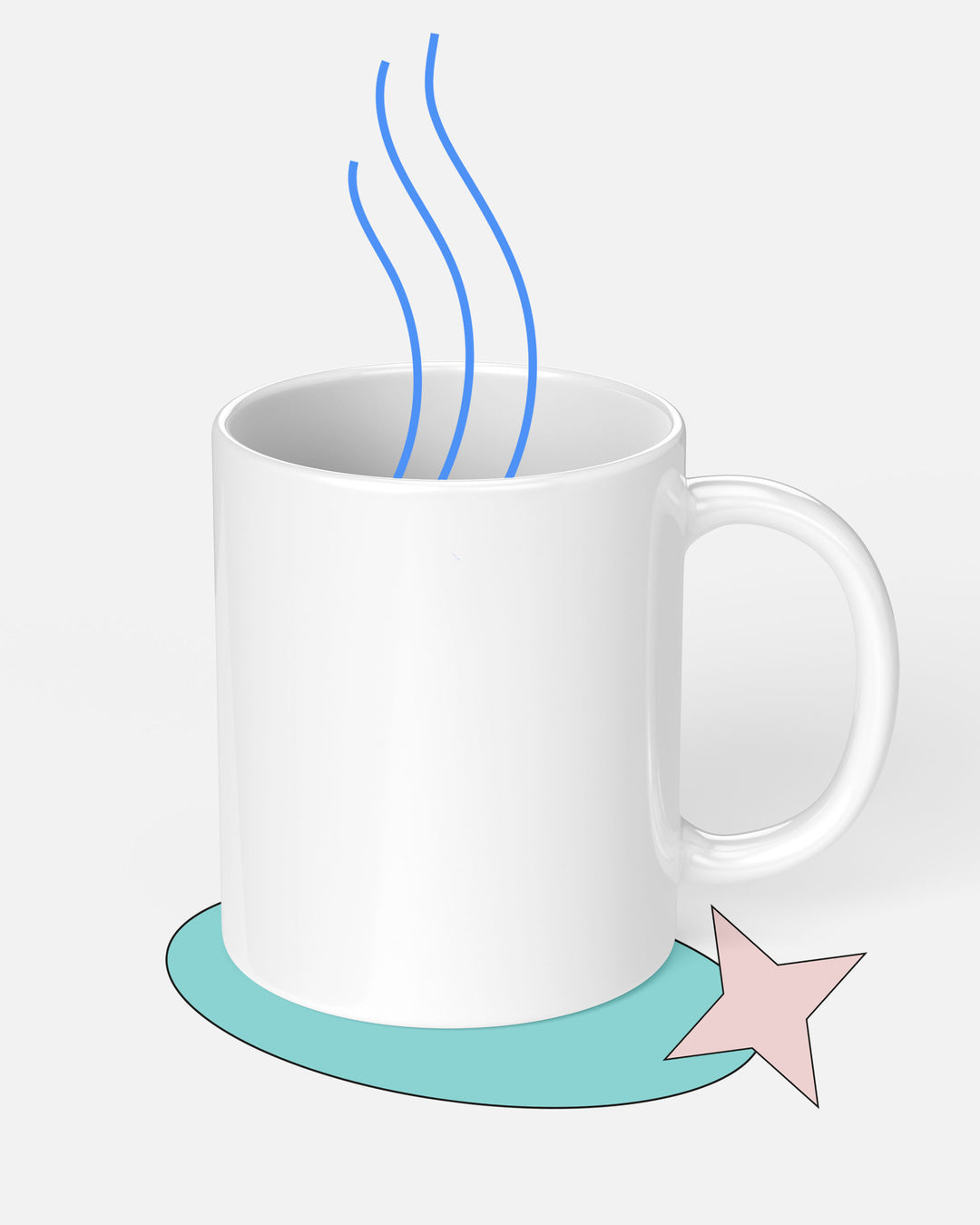 Taza blanca personalizada de cerámica con diseño a elección 325ml