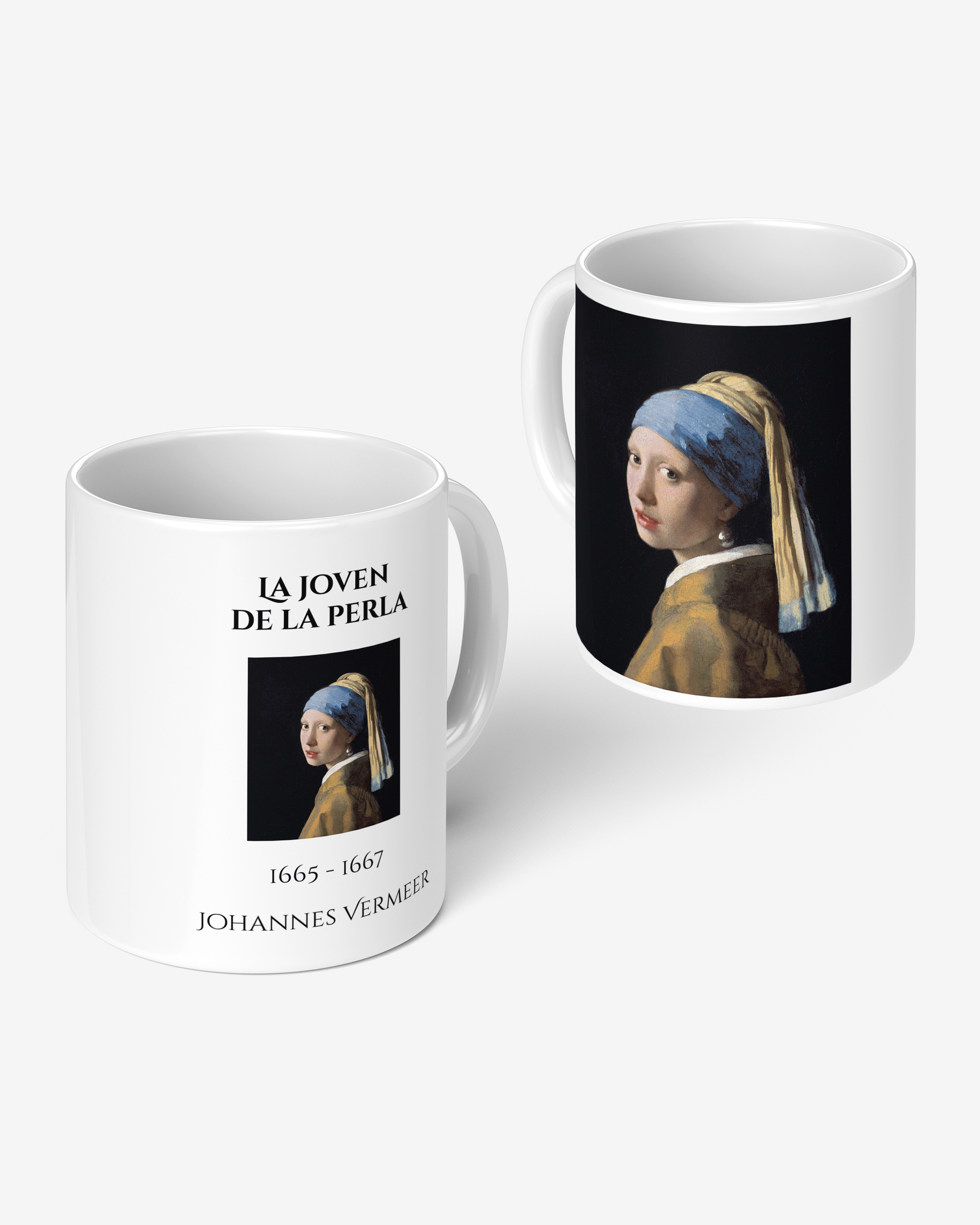 Taza con diseño de La Joven de la Perla de Vermeer