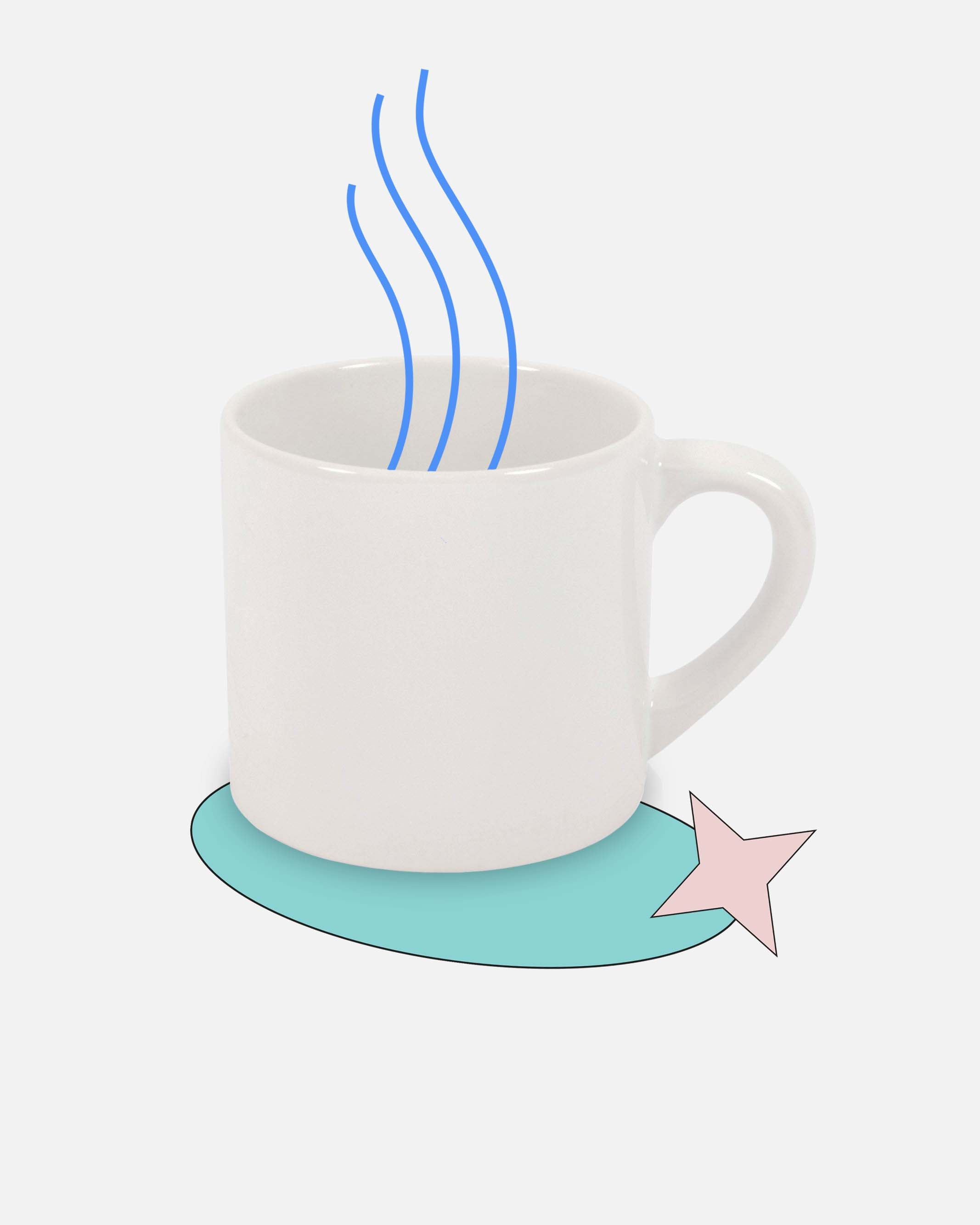 Taza mini blanca personalizada de 6oz ideal para espresso o regalos pequeños