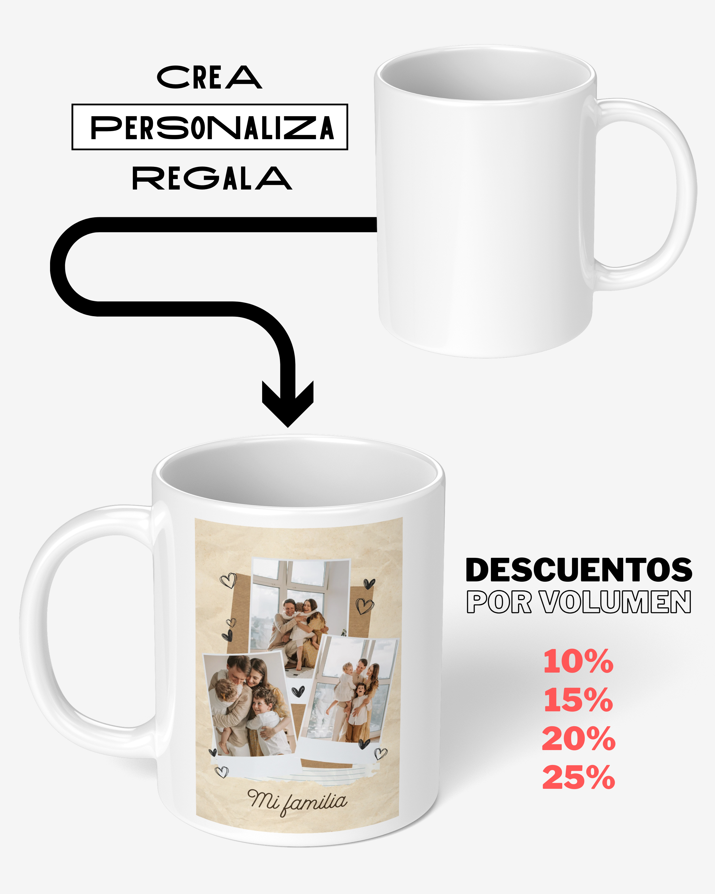 Taza blanca personalizada